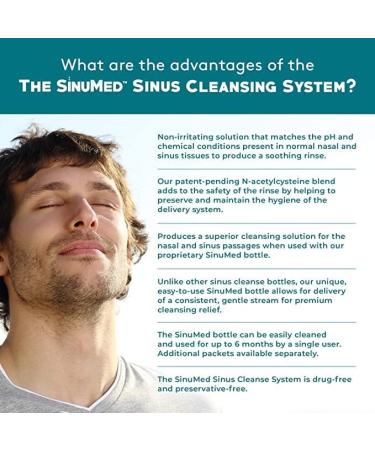 Sinus Cleansing System - Natural Relief for Sinus Congestion & Allergies | 14 Day Supply | Patent-Pending N-Acetylcysteine - 28 Packets - Buy Online on GoSupps.com