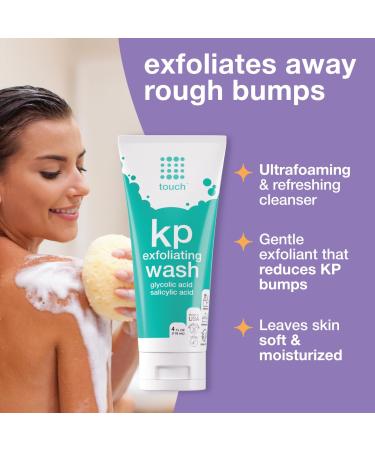 Touch Keratosis Pilaris Exfoliating Body Wash - 15% Glycolic Acid Aloe Vera & Hyaluronic Acid for KP - 4oz International Shipping - Buy Online on GoSupps.com