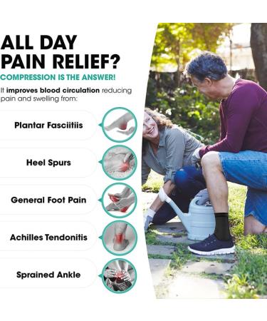 Modvel Ankle Brace Socks - Compression Sleeve for Injuries & Support | Tendonitis Arthritis Relief for Men & Women - Black Medium - Buy Online on GoSupps.com