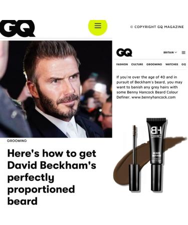 Benny Hancock Beard Colour Filler for Men - 1-Day Washout Beard Filler | Easy Application Shaping Brush for a Thick Well-Groomed Beard & Eyebrows | Vegan & Cruelty-Free Makeup (Black) - Buy Online on GoSupps.com