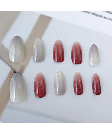 Sethexy Red Stiletto False Nails - 24pcs Shiny Bling Acrylic Press-On Tips for Women & Girls - Buy Online on GoSupps.com
