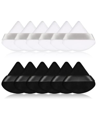 Menyiyds 12 Puff Face Triangle Makeup Puff Loose Powder Soft Body Makeup Foundation Wood