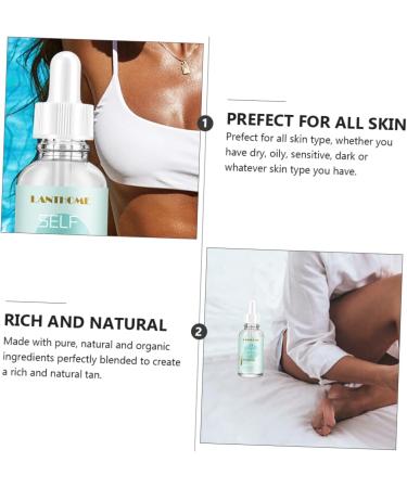 POPETPOP Sun- Body Sun Tanning Self Tan Drops Tanner Sunless Going Darker Drops Bronzer Drops Lotion Spray Lotion Body Lotions Water-based Oleracea) Extract Black Frost - Buy Online on GoSupps.com