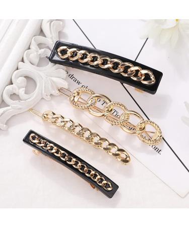 5pcs Vintage French Metal Side Bang Ponytail Holders for Women & Girls - Stylish Hair Clip Accessories - Buy Online on GoSupps.com