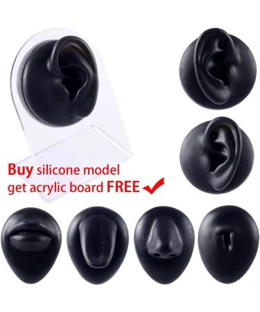 CHUANCI 1PC Soft Silicone Body Part Model Human Ear Mouth Eye Tongue Navel Model Display Puncture Display Simulation for Jewelry Display Teaching Tool (1PC Coffee Color Right Ear) - Buy Online on GoSupps.com