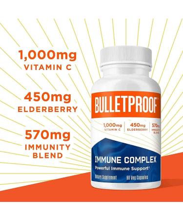 Bulletproof Immunity Bundle: Immune Complex & Glutathione Force - Antioxidants Vitamin C and Elderberry (90 Capsules each) - Buy Online on GoSupps.com