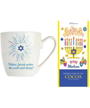 Hanukkah Gift for Mom - Jewish Mother Mug & Hot Chocolate (Without Jewish Mothers Who Would Need Therapy) - Buy Online on GoSupps.com