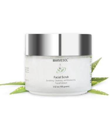 Facial Scrub Exfoliator Great for Rosacea Gentle Deep Clean Cleanser Daily Facial Scrub Wash For All Skin Types