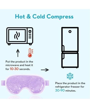 Gamufw Cooling Eye Mask Hot Cold Therapy Gel Eye Mask for Puffy Eye Migraine Relief Headache Dark Circles Dry Eyes Swollen Eyes Sinus Pain (Purple) - Buy Online on GoSupps.com