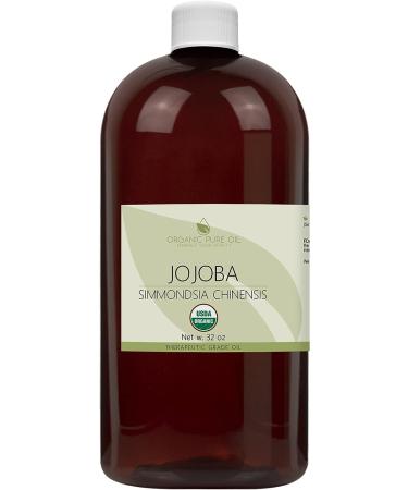 Organic Jojoba Oil 100% Pure Cold Pressed Unrefined Extra Virgin | USDA Certified | Non GMO | 32 oz Golden Carrier Oil for Skin, Hair, Lashes | DIY Soap Making & Massage | Hydrating & Moisturizing - OPO - Buy Online on GoSupps.com