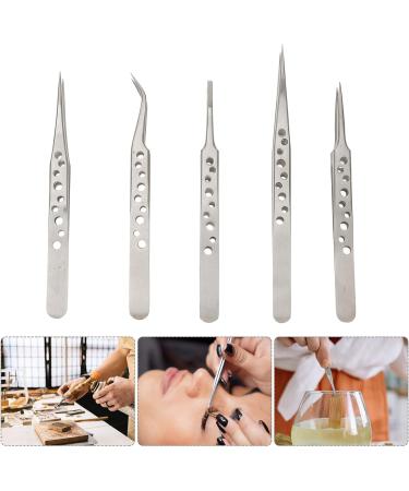 TeHaux 20-Piece Stainless Steel & Ceramic Tweezers Set | Precision Tweezers for Eyelash Extensions and Crafts - International Shipping Available - Buy Online on GoSupps.com