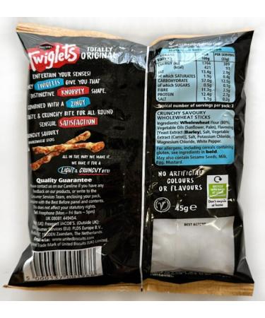 Jacobs Twiglets Original Pub Card 12 x 45gram - Buy Online on GoSupps.com