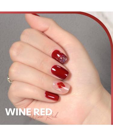 KRISNICE Wine Burgundy Red Cat Eye Gel Nail Polish Set for Fall Manicure - KCS2-004 - Buy Online on GoSupps.com
