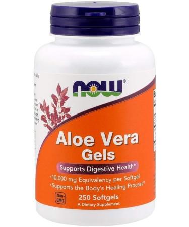 Now Supplements Aloe Vera 10,000mg Softgels - Digestive Health Support - 250 Count - Buy Online on GoSupps.com