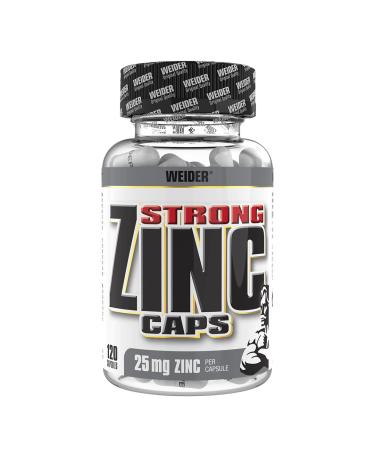 WEIDER Strong Zinc Caps high dose premium quality 25 mg zinc per capsule 120 capsules immune system