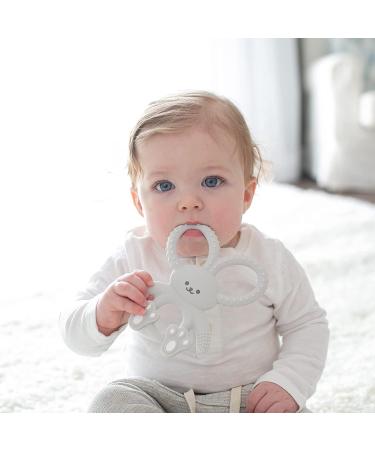 Dr. Brown's Flexees Beaded Teether Rings & Bunny 4-Pack - Silicone Teething Toys for Babies 3m+ | BPA-Free, Easy to Hold & Self-Soothing - Black/White/Gray - Buy Online on GoSupps.com