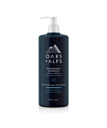Oars + Alps Men's Sulfate Free Shampoo Infused with Kelp and Algae Extracts Fresh Ocean Splash 32 Fl Oz