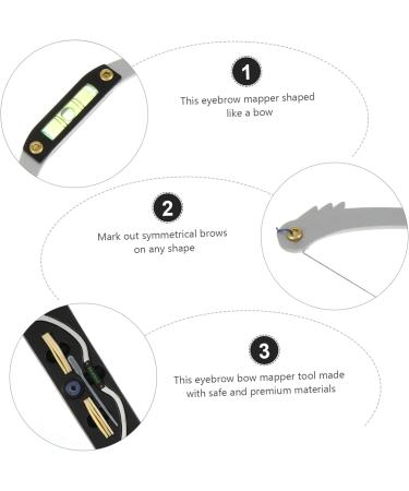 FRCOLOR 2pcs Bow Eyebrow Ruler Metal Dies Eyebrow Shaping Kit with Stencils Stainless Steel Eyebrow Ruler - Buy Online on GoSupps.com