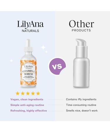 LilyAna Naturals Vitamin C Serum 1oz and Charcoal Face Scrub 3oz Bundle - Buy Online on GoSupps.com