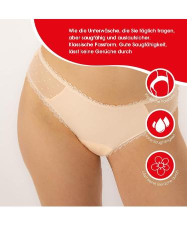 Relixa Period Undulating Menstrual Underwear - Set of 3 Packs (XS-4XL) | Lace Period Underpants for Women & Girls - Black Blue Beige - Buy Online on GoSupps.com