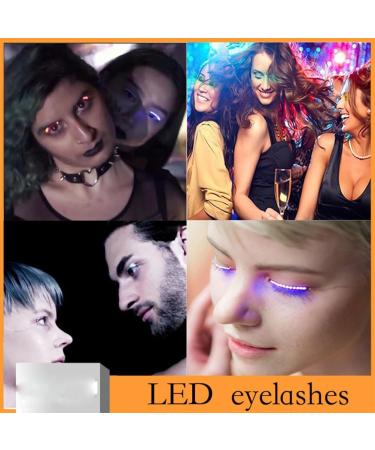 LED Luminous Eyelash Lamp - 6 Flashing Night Lights for False Eyelashes - Purple Halloween Dual Use - Buy Online on GoSupps.com