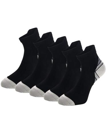 5 pairs of compression socks sports socks running socks for men & women M nner lightweight compression stockings function socks sneaker socks m gray