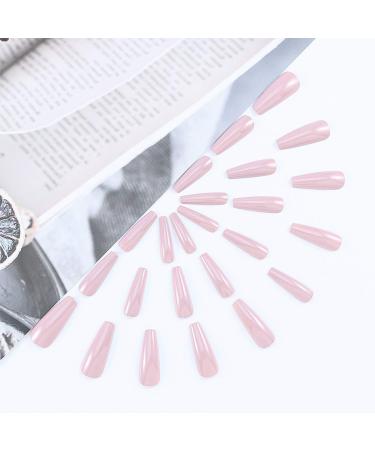 Brishow Artificial Long Nails | Grey Press-On Full Cover | 24 Pure Color Nail Set for Women & Girls - Buy Online on GoSupps.com