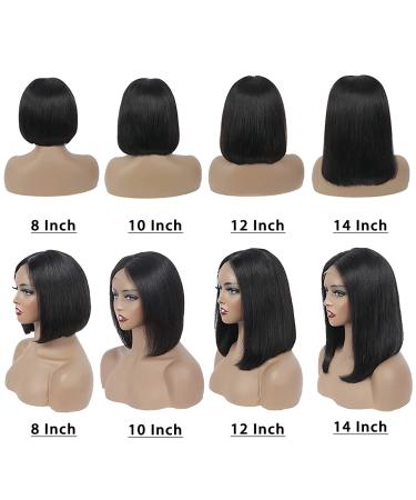 12 Inch Bob Wig Human Hair | 13x4 Frontal Lace | 150% Density | Pre-Plucked | HD Lace | Natural Color | for Women - Buy Online on GoSupps.com