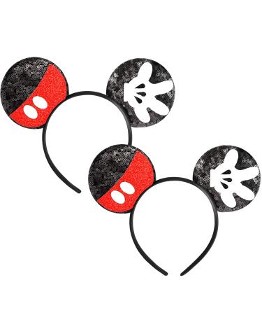 RCRAJE Mouse Ears Bow Headbands (Palm x2)