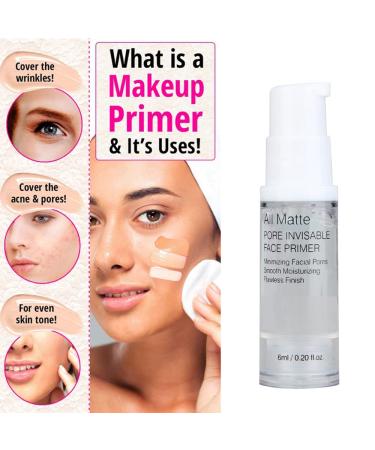 6-Piece Liquid Foundation Set | Matte Full Coverage Makeup with Primer Oil Rollers Brush & Sponge - #101 - Buy Online on GoSupps.com