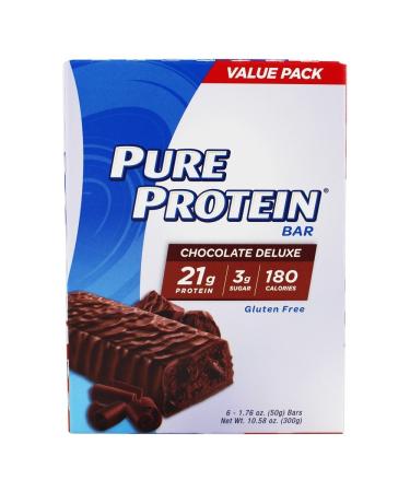 Pure Protein Chocolate Deluxe Value Pack 6 Count 50 Gram Bars (Pack of 36 Bars)
