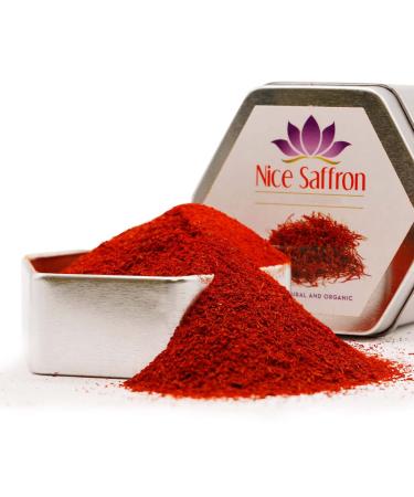 Nice Saffron Premium Saffron Powder Deep Red (5 Grams | 0.17 oz)