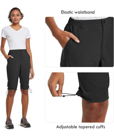 BALEAF Women's Quick Dry Stretch Hiking Cargo Shorts - Black XL - Buy Online on GoSupps.com