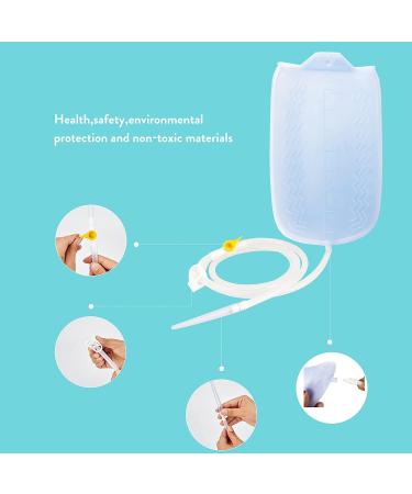 KYZETJD Silicone Enema Kit 2L - 3 Tips, Controlled Flow for Colon Detox & Cleanse - Buy Online on GoSupps.com
