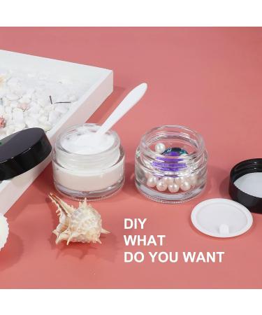 Yishik 20 Pack 15ml Round Glass Cosmetic Jars - Refillable Containers for Creams Lotions & Travel - Buy Online on GoSupps.com