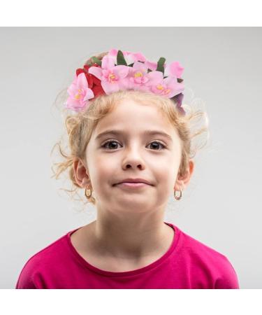 Minkissy Day Of The Dead Headband Rose Flower Crown Rose Mexican Flower Headband Headpiece for Costume Halloween Party Pink - Buy Online on GoSupps.com