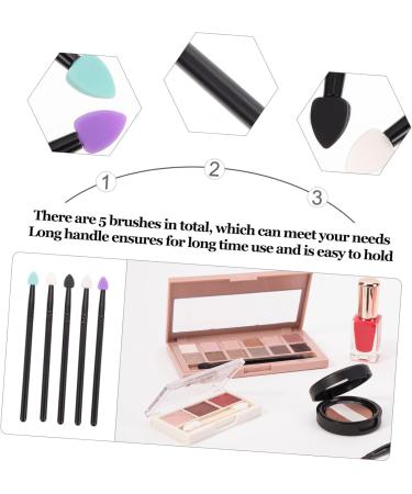 WOONEKY 5 Pcs Eyeshadow Brush Eyeshadow Applicator Sponge Applicator Makeup Applicator Brush Aluminum - Buy Online on GoSupps.com