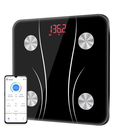 Scales for Body Weight - Digital Scale Smart Bluetooth Bathroom Scale Body Composition Loss Weight Monitor Health Analyzer with Fitness APP for Body Weight Fat Muscle Mass BMI BMR and More 400lbs