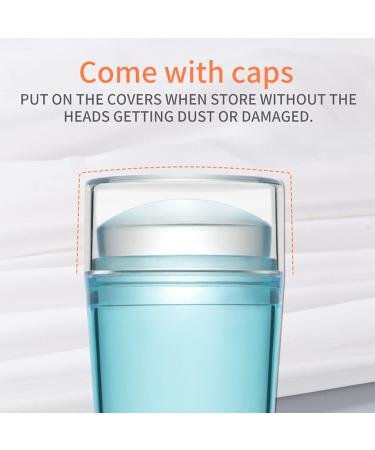 5 Pcs Color French Tip Nail Art Stamper Kit with Scrapers | Large Silicone Stampers for DIY Nail Art | Replaceable Heads | Soft Jelly Clear Stamp | Nail Stamping Tools - Buy Online on GoSupps.com