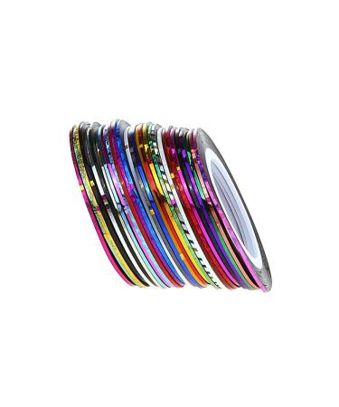 Nail Sticker Rolls Striping Tape Line Nail Art Tips Decoration Sticker Manicure Accessories 30Pcs Random Color Useful and Fashion