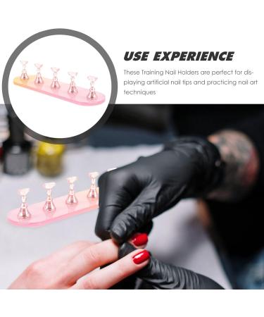 COHEALI 1 Set Nail Practice Holder Acrylic Nail Art Display Stand Magnetic Fake Nail Holder Training Nail Stands Nail Art Holder Rack Nail Tips Practice Rack Plastic Cosmetic Fixture Pink Yellow - Buy Online on GoSupps.com