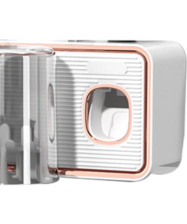 Tyenaza Toothbrush Caddy | Drill-Free Toothbrush Storage Rack with Automatic Toothpaste Pump | White | International Shipping Available - Buy Online on GoSupps.com