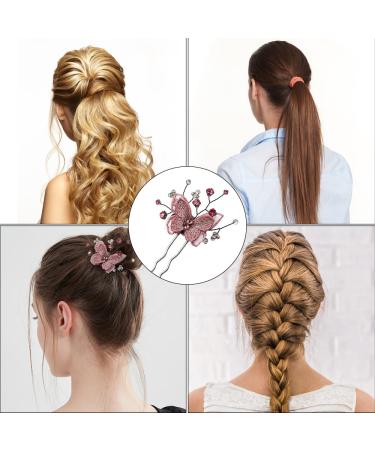 Derbway 3D Butterfly Hairpin - Vintage U-Shaped Bridal Hair Stick for Weddings & Proms - Buy Online on GoSupps.com