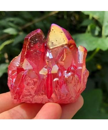 Natural Crystal Rough Home Decor Natural Amaranth Angel Aura Quartz Crystal Cluster Titanium Coating Quartz Cluster Electroplating Stone Gifts Natural Crystal (Size : 1000g 4-8pcs) - Buy Online on GoSupps.com