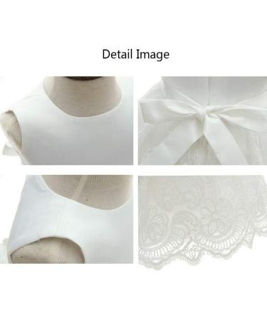 Baby Girls White Christening Flower Dress - 6 Months | Perfect for Wedding & Party - Buy Online on GoSupps.com