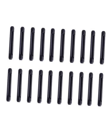 Gleavi 10 pairs of glasses silicone slide solid rubber tube handle for glasses glasses cushion ironing for glasses glasses ear bruises zipper anti-pebble gel perfume bottle hook man black 5.5x0.8cm