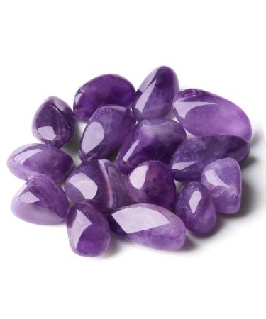 XIANNVXI Amethyst Crystal Stones Natural Irregular Polished Tumbled Stones Bulk Crystals Gemstones Vase Filler Decorative Stones Reiki Palm Energy Stones 100 Gram A - Amethyst