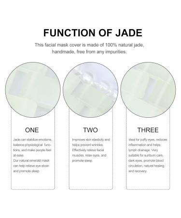 FRCOLOR Cooling Facial Sleeping Eye Mask - Weighted Crystal Rejuvenation Mask for Skin - Natural Jade Anti-Wrinkle Tool - 29x22cm Green - Buy Online on GoSupps.com