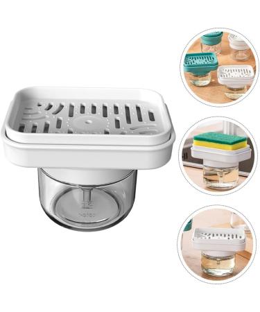 Ciieeo 2pcs Squeeze Bottle Press Type Soap Dispenser Home Soap Dispenser Soap Dispenser Sponge Holder Dish Washing Soap Dispenser Kitchen Supply White Dishwasher Push Type Plastic - Buy Online on GoSupps.com