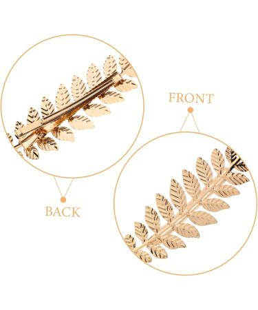 LEORX Gold Leaf Barrettes Metal Olive Leaf Hair Clip Minimalist Goddess Spring Hair Clip for Women - Buy Online on GoSupps.com